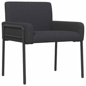 vidaXL Fauteuil d'appoint Gris fonc&eacute; Boucl&eacute;