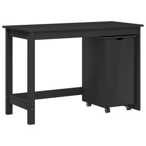vidaXL Ensemble bureau et armoire 2 pc Gris Bois de pin massif