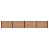 vidaXL Panneau de cl&ocirc;ture 4 pcs WPC et Aluminium Marron