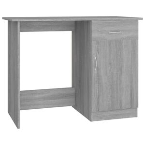 vidaXL Bureau Sonoma gris 100x50x76 cm Bois d'ing&eacute;nierie
