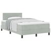 vidaXL Lit &agrave; ressorts avec matelas Gris clair 120 x 200 cm Velours