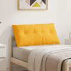 vidaXL Coussin de Dos Jaune clair 100 x 50 cm Tissu en velours c&ocirc;tel&eacute;