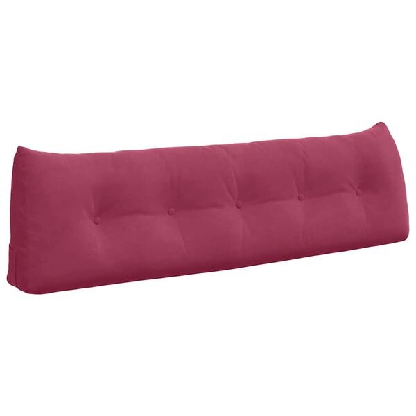 vidaXL Coussin de Dos Bordeaux 160 x 24 x 50 cm Velours