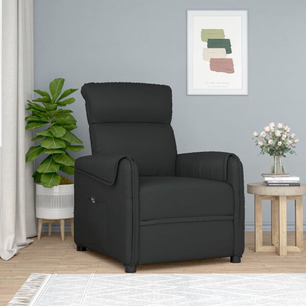 vidaXL Fauteuil électrique de massage Noir Tissu
