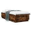 vidaXL Cadre de lit sans matelas ch&ecirc;ne fum&eacute; 90x200 cm