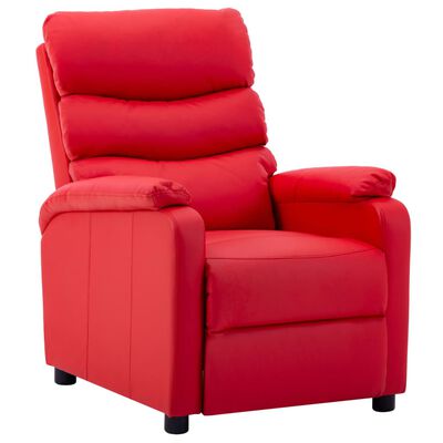 vidaXL Fauteuil inclinable Rouge Similicuir