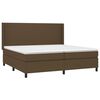 vidaXL Sommier &agrave; lattes de lit matelas LED Marron fonc&eacute; 200x200 cm