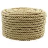 vidaXL Corde de bateau 12 mm 50 m Naturel