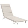 vidaXL Coussin de transat GEMERT 100 % polyester Blanc 200 x 60 x 3 cm
