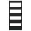 vidaXL Biblioth&egrave;que/S&eacute;parateur de pi&egrave;ce Noir Bois d'ing&eacute;nierie