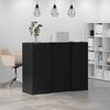 vidaXL Bureau de r&eacute;ception ch&ecirc;ne noir 135x50x103,5cm bois d'ing&eacute;nierie