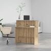 vidaXL Bureau r&eacute;ception ch&ecirc;ne artisanal 100x50x103,5cm bois ing&eacute;nierie