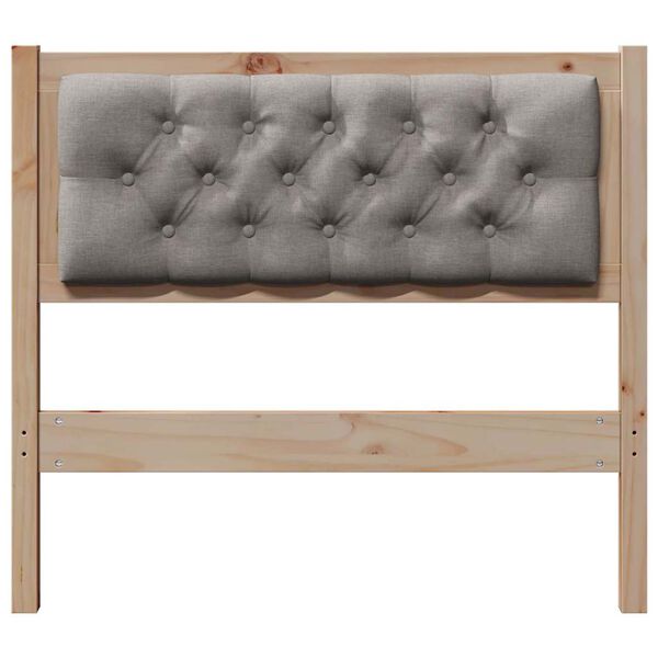 vidaXL T&ecirc;te de lit Autre Marron et taupe 90 cm Bois massif en pin