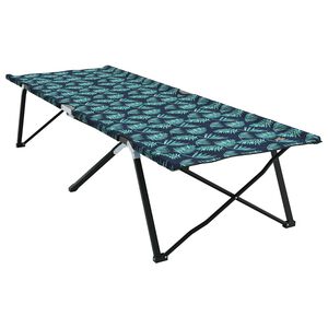 vidaXL Lit de camping pliant Foret 206 x 76 x 74 cm Oxford et acier