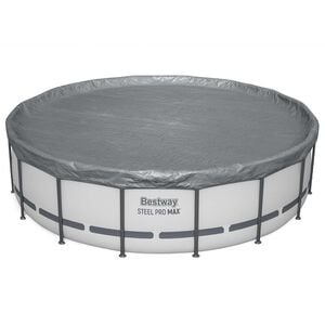 Bestway Couverture de piscine &Oslash;4,88 m Rond Polyester Gris