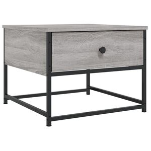 vidaXL Table basse sonoma gris 51x51x40 cm bois d'ing&eacute;nierie