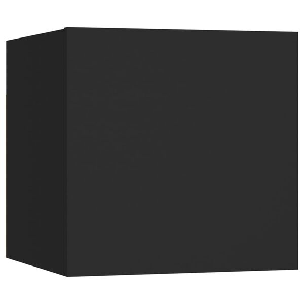 vidaXL Meubles TV muraux 8 pcs Noir 30,5x30x30 cm