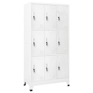 vidaXL Armoire &agrave; casier avec 9 compartiments Acier 90x45x180 cm Gris