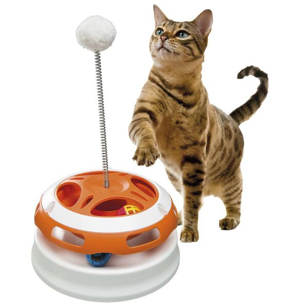 Ferplast Jouet &agrave; carrousel pour chats Vertigo Orange