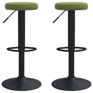 vidaXL Tabourets de bar lot de 2 vert clair velours