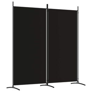 vidaXL Cloison de s&eacute;paration 2 panneaux Noir 175x180 cm Tissu