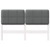 vidaXL T&ecirc;te de lit capitonn&eacute;e Blanc et gris clair 160 cm Pin massif