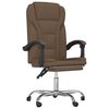 vidaXL Fauteuil inclinable de bureau Marron Tissu