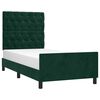 vidaXL Cadre de lit sans matelas vert fonc&eacute; 80x200 cm velours