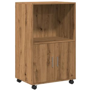 vidaXL Armoire &agrave; roulettes ch&ecirc;ne artisanal 55x40x91 cm bois ing&eacute;nierie