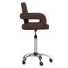 vidaXL Chaises pivotantes &agrave; manger lot de 4 marron similicuir