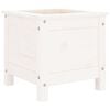 vidaXL Jardini&egrave;re blanc 40x40x39 cm bois massif de pin