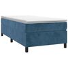 vidaXL Cadre de lit bleu fonc&eacute; 90x190 cm velours