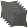 vidaXL Housse de coussin 6 pcs HEERLEN Anthracite 40 x 40 cm Polyester