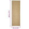 vidaXL Tapis en sisal pour griffoir 66x200 cm