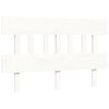 vidaXL Lit pour personne &acirc;g&eacute;e sans matelas blanc bois massif