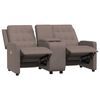 vidaXL Fauteuil de massage inclinable porte-gobelet 2 places taupe