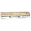 vidaXL Coussins de palette lot de 7 beige tissu
