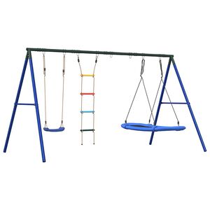vidaXL Jeu d'ext&eacute;rieur de balan&ccedil;oire &eacute;chelle et balan&ccedil;oire nid
