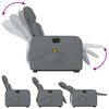 vidaXL Fauteuil inclinable de massage Gris Similicuir
