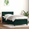 vidaXL Sommier &agrave; lattes de lit et matelas vert fonc&eacute; 100x220cm velours