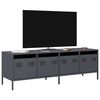 vidaXL Meuble TV anthracite 135x39x43,5 cm acier laminé à froid