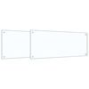 vidaXL Protection de cuisine 2 pcs Transparent 100 x 40 cm
