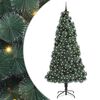 vidaXL Arbre de No&euml;l artificiel pr&eacute;-&eacute;clair&eacute; avec ensemble de boules