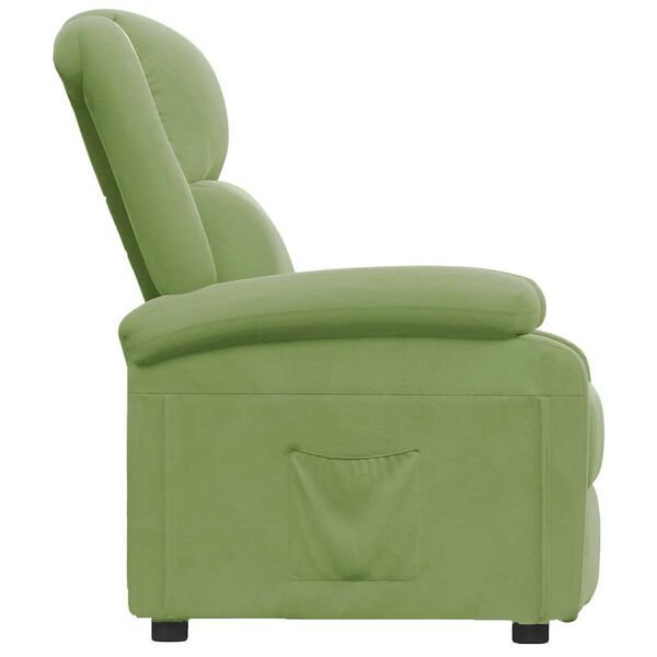 vidaXL Fauteuil inclinable vert clair velours