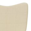 vidaXL Chaise de relaxation Cr&egrave;me Tissu