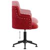 vidaXL Chaise pivotante de bureau Rouge bordeaux Velours
