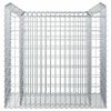 vidaXL Lit sur&eacute;lev&eacute; gabion Argent&eacute; 50 x 100 x 100 cm Acier galvanis&eacute;