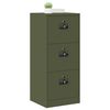 vidaXL Cabinet de Dossier avec tiroir Vert olive 45,5 x 42 x 106,5 cm