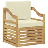 vidaXL Canap&eacute; d&rsquo;ext&eacute;rieur Polyester Blanc et cr&egrave;me