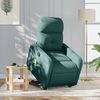 vidaXL Fauteuil inclinable de massage Vert fonc&eacute; Tissu